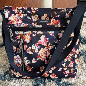 Vera Bradley Lighten Up Hipster/Crossbody in Cut Vines with “K” Monogram